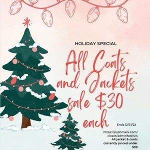 Men/Women SALE, SALE, SALE ALL JACKETS AND COATS CURRENTLY PRICED UNDER $99